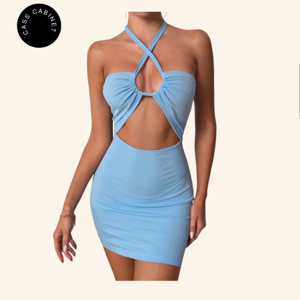 SHEIN BLUE DRESS CUT OUT💙🦋